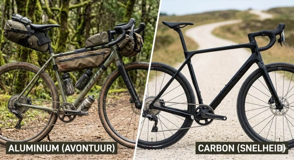 verschil aluminium en carbon gravelbike vergelijking