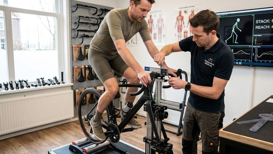 bikefit voor gravelbike onafhankelijke fitter stelt stack en reach af na gravelbike framemaat kiezen
