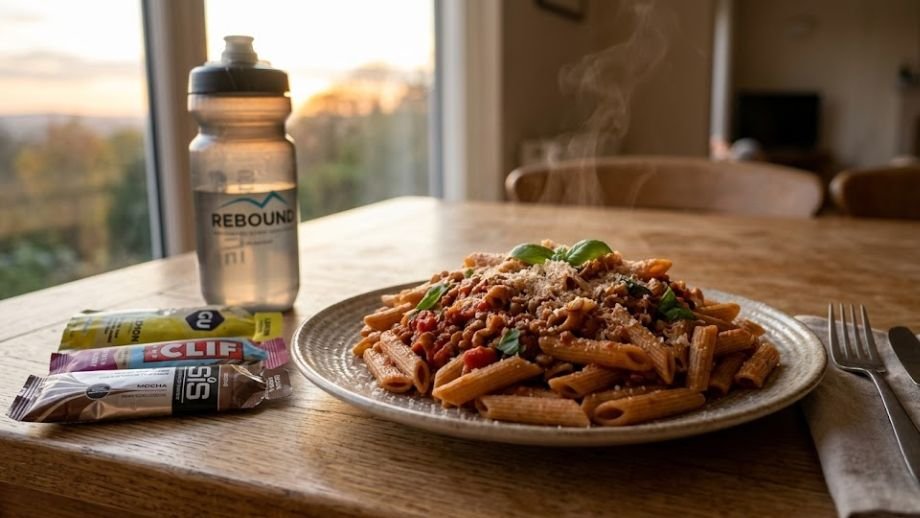Carboloading dag voor lange gravelrit REBOUND: 
pasta en koolhydraten stapelen voor maximale 
glycogeenreserves