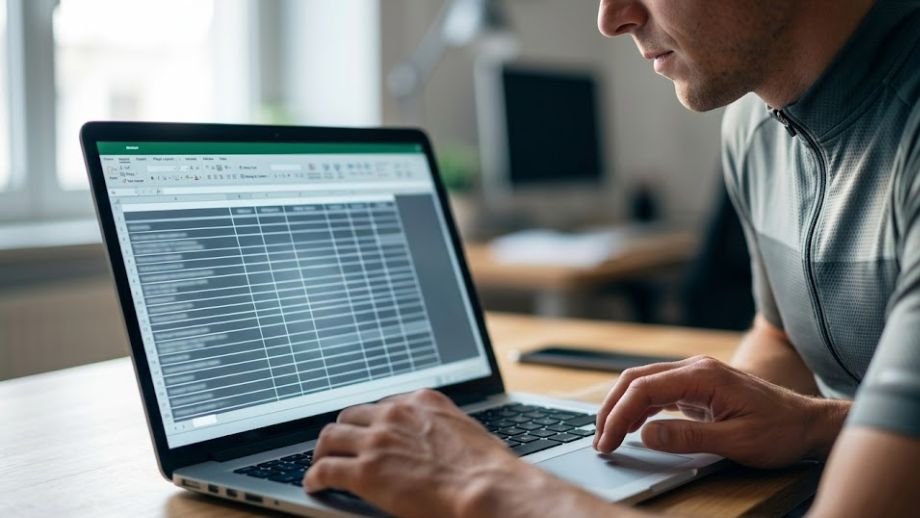 gravelbike framemaat kiezen via geometrietabel met stack en reach op laptopscherm