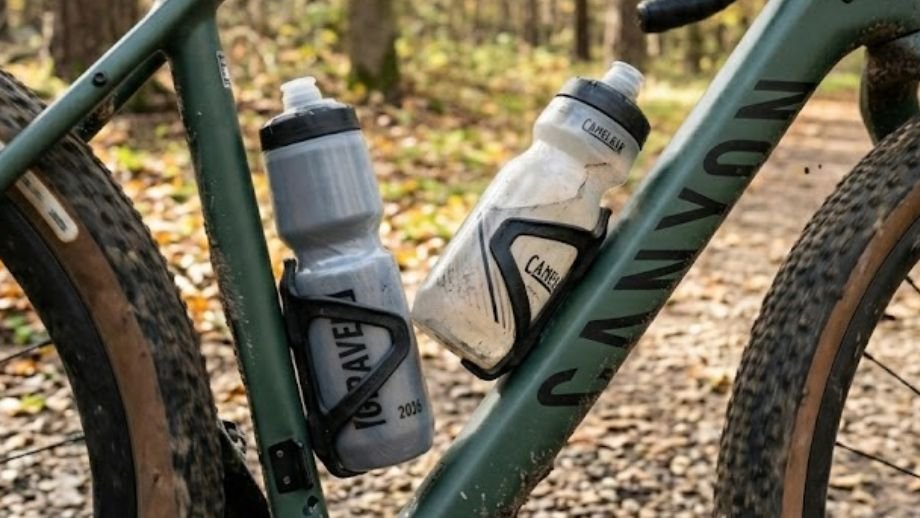 beste bidonhouder gravelbike 2026 trillingen gravel terrein twee bidons gemonteerd zit en onderbuis grindpad