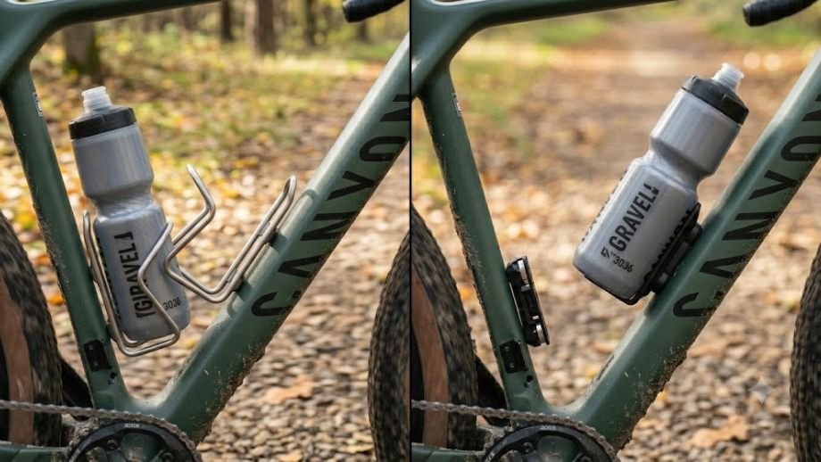 beste bidonhouder gravelbike 2026 bidon loskomen standaard houder gravel terrein versus magnetische Fidlock vergelijking